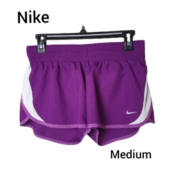 Nike Women's Shorts Medium Dri-Fit Running Lined Shorty Shorts 3" Purple NWOT - Picture 1 of 5